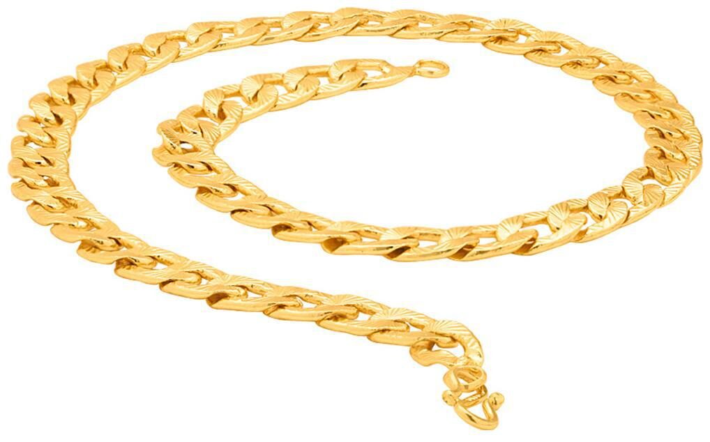 

Voylla Linking Laureate Curb Chain in Gold Plating For Men
