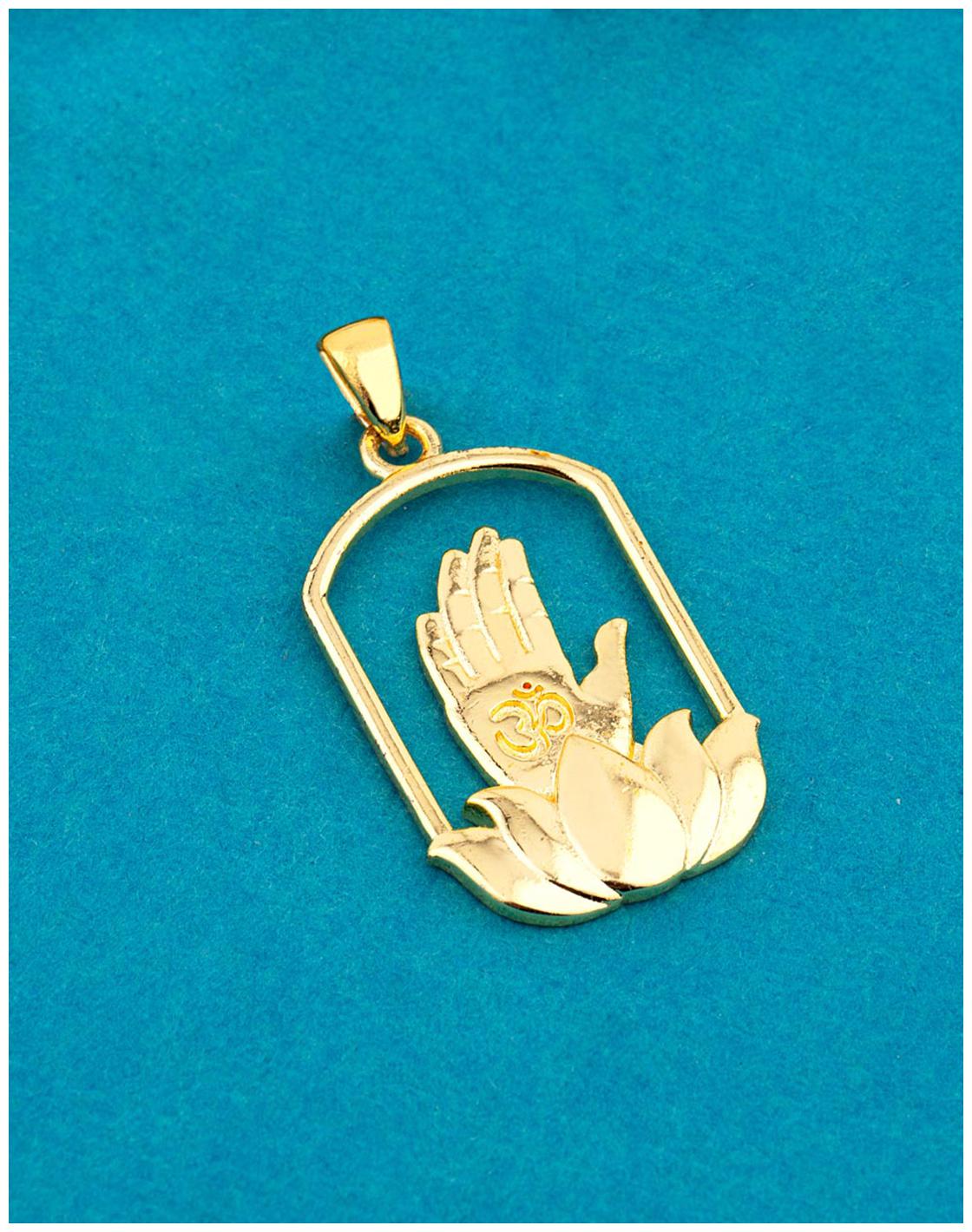 

Voylla Lotus Gold Plated Pendant From Spiritual Saga