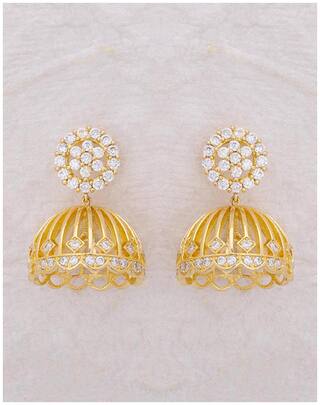 Voylla Lovely Swarnam Gold Plated Jhumka Earrings