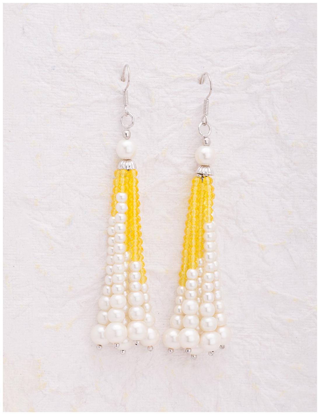 

Voylla Lovely Drop Earrings with Pearl Strands