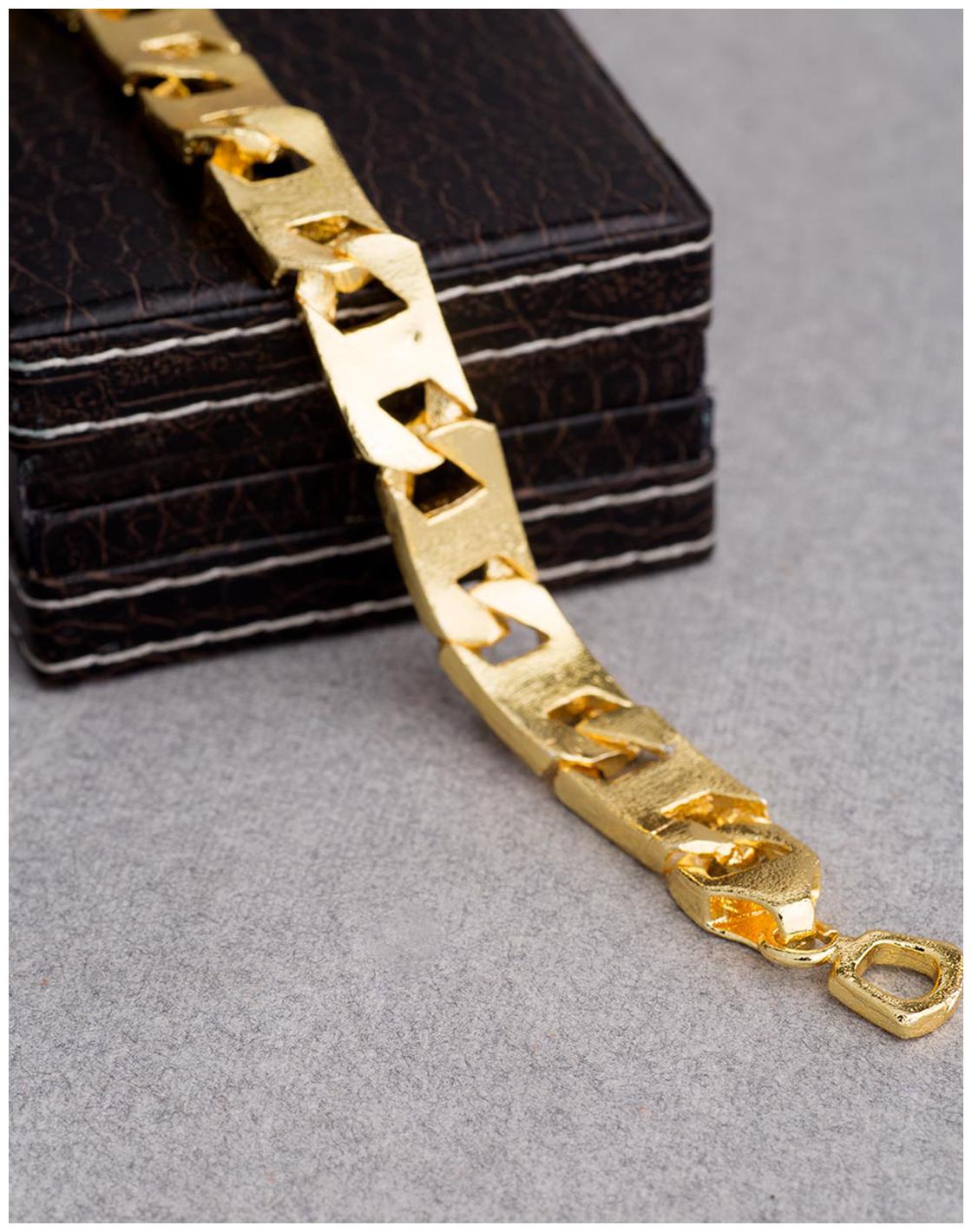 

Voylla Macho Men Yellow Gold Bracelet From Dare By Voylla