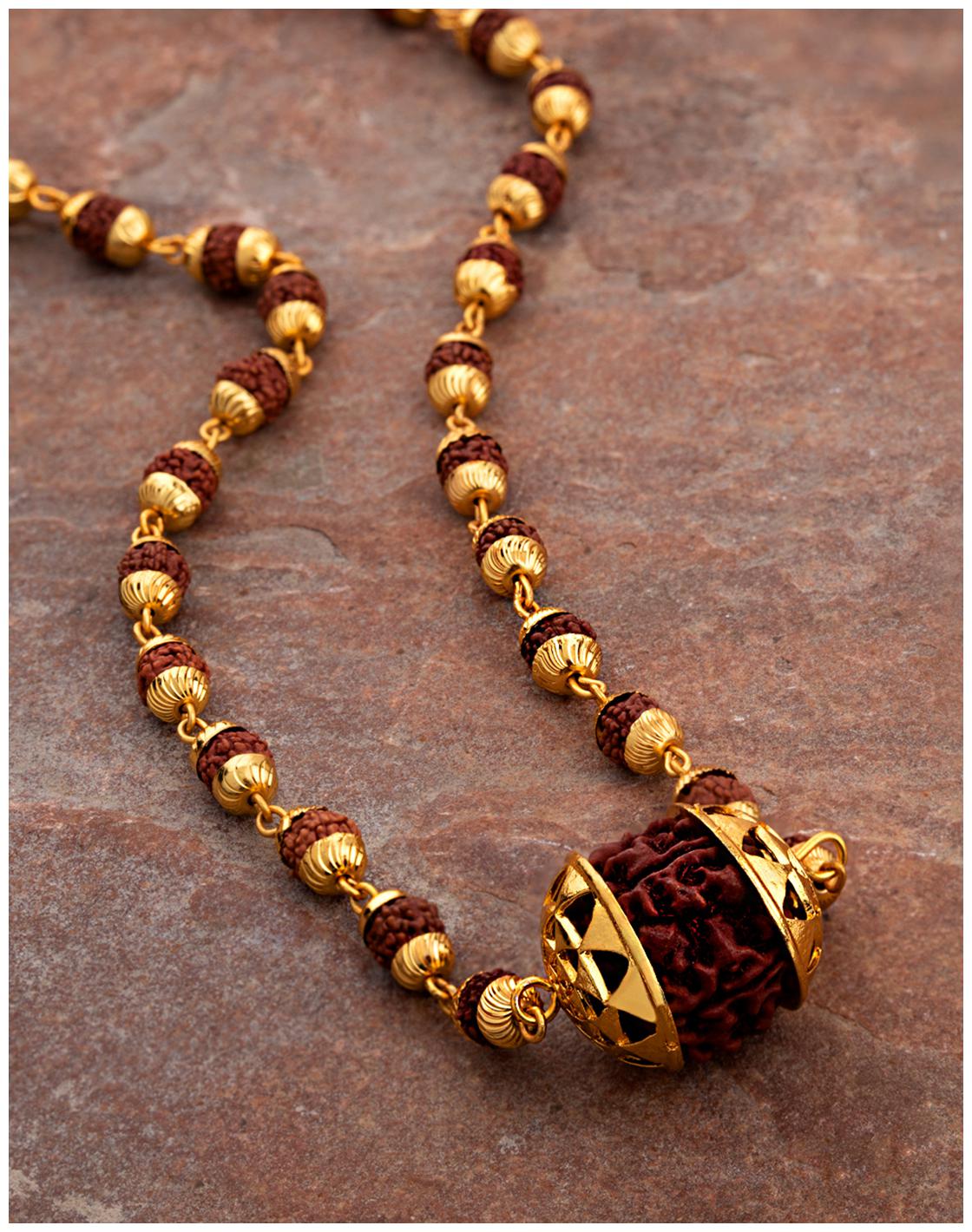 

Voylla Mahadev Extension Beaded Gold Plated Pendant