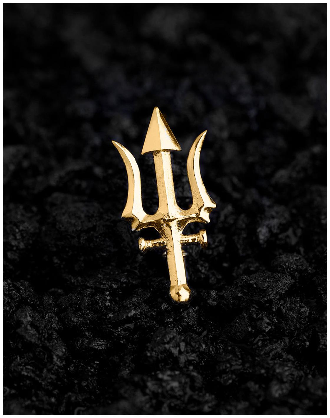 

Dare by Voylla Mahadev Gold Plated Trishul Brooch