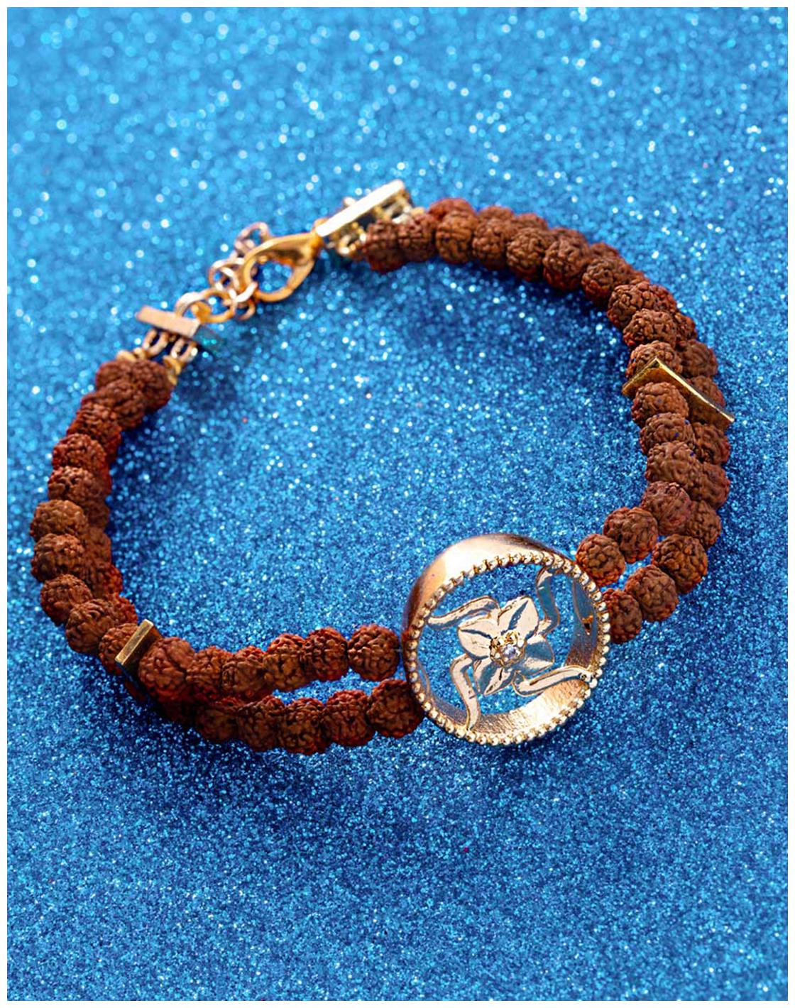 

Voylla Mahadev Circular Framed Swastika Charm Bracelet