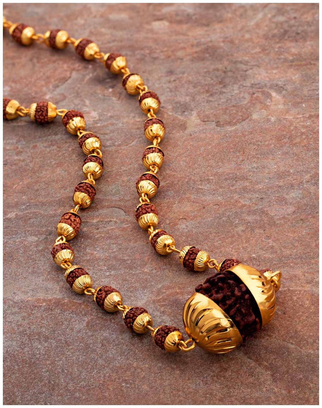 

Voylla Mahadev Extension Rudraksha Gold Plated Men s Pendant
