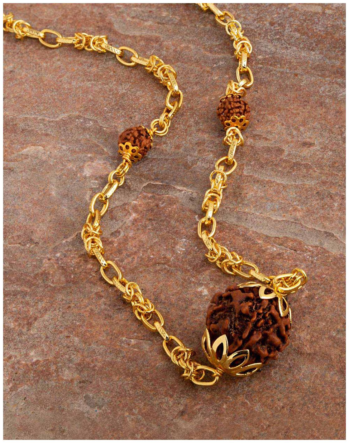 

Voylla Mahadev Extension Men s Rudraksha Chain