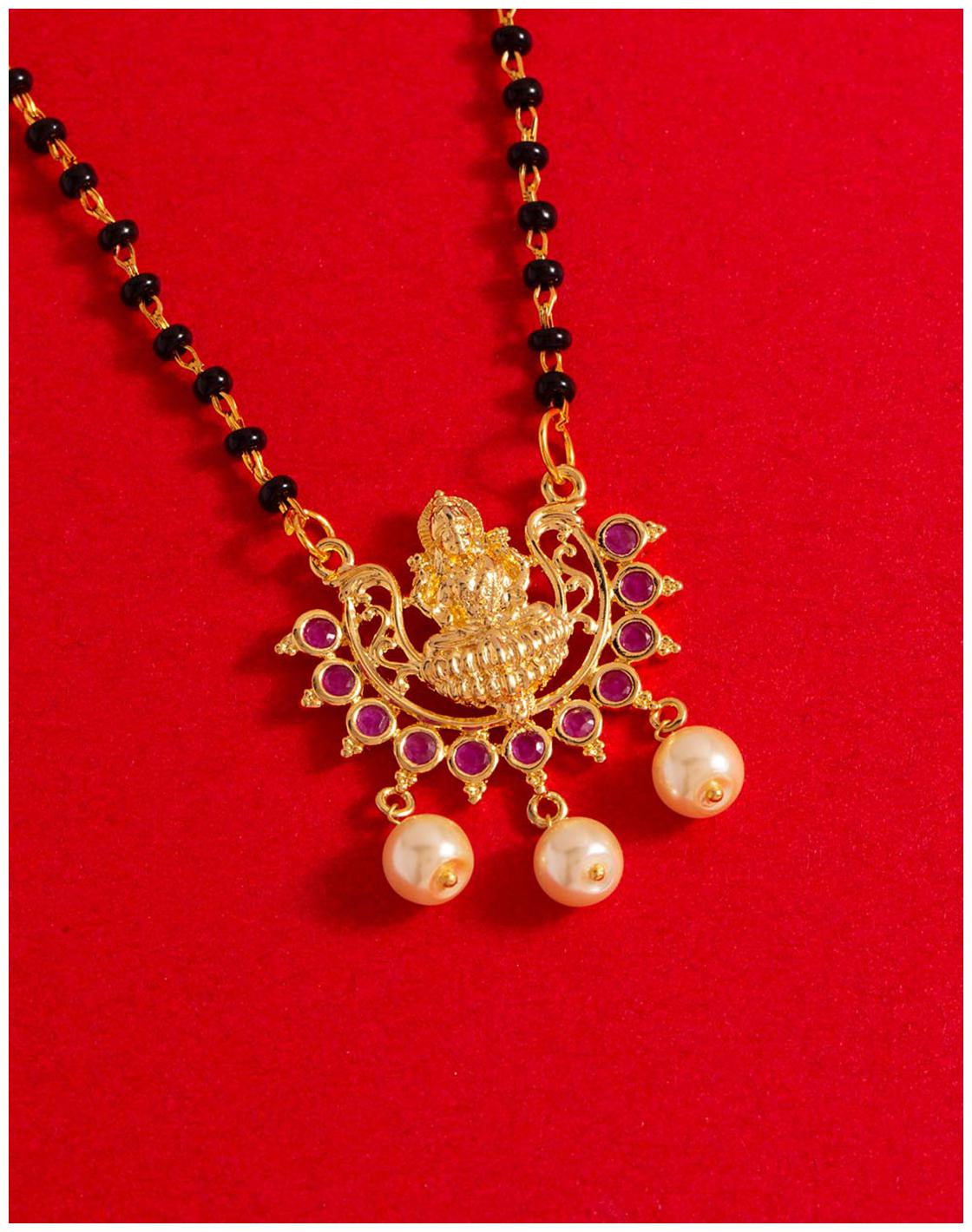 

Voylla Temple Gems and Pearls Adorned Mangalsutra