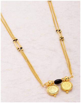 Voylla Two Wati Goddess Laxmi Mangalsutra Coin Necklace from Sanskriti