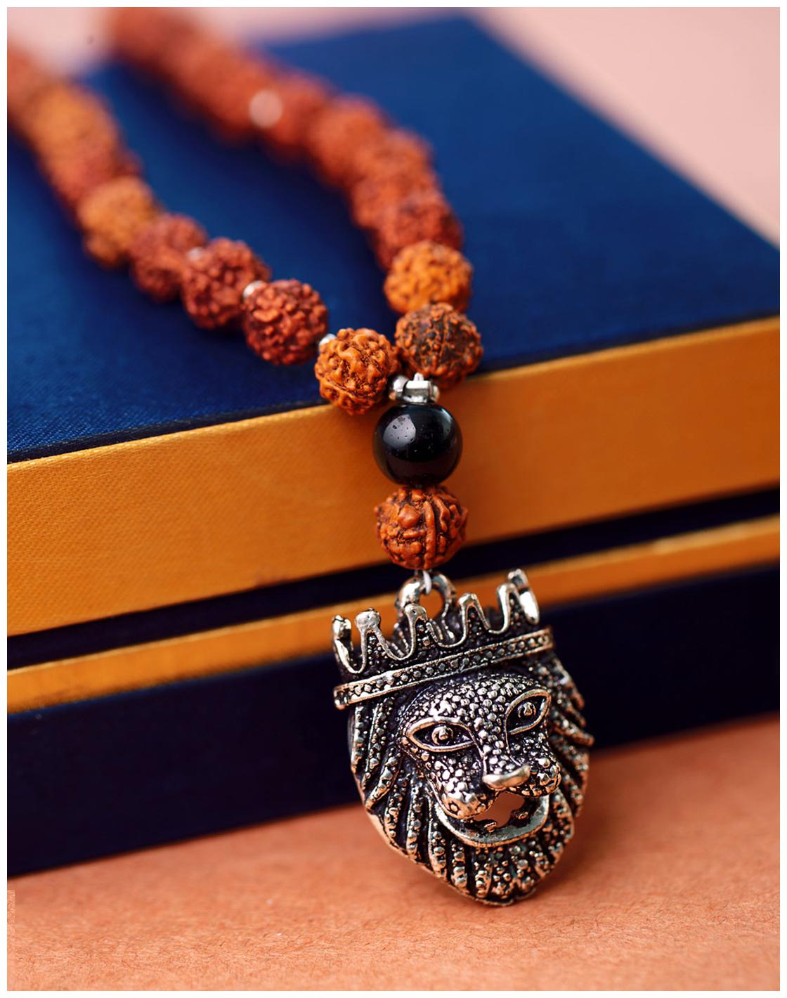 

Voylla Natural Beads Rudraksha Griffin Necklace