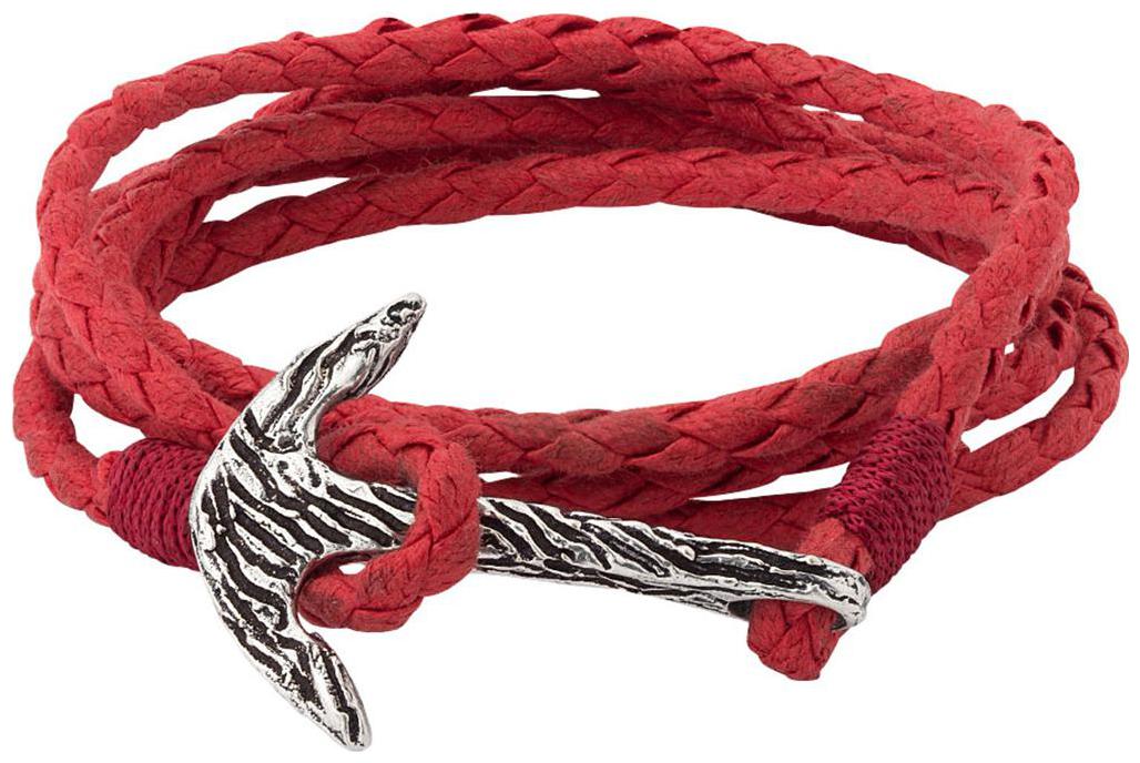 

Voylla Nautical Classy Red Anchor Bracelet For Men