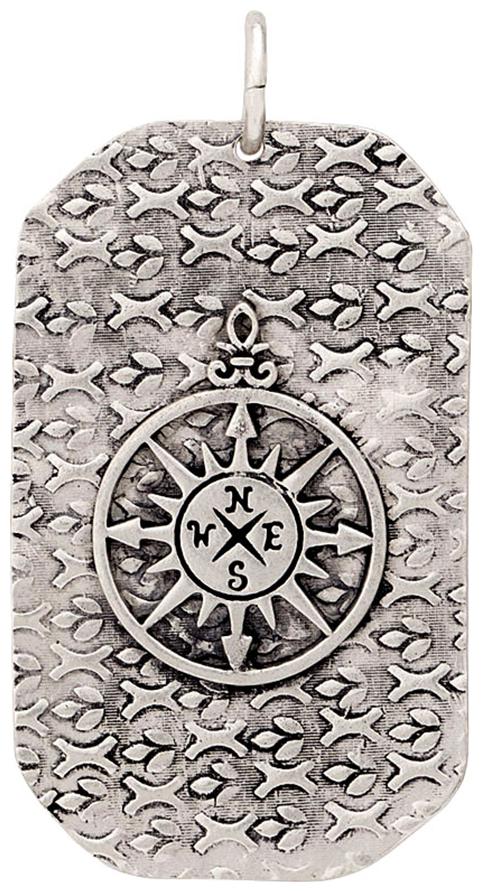 

Voylla Nautical Compass Pendant with Oxidizing Plating