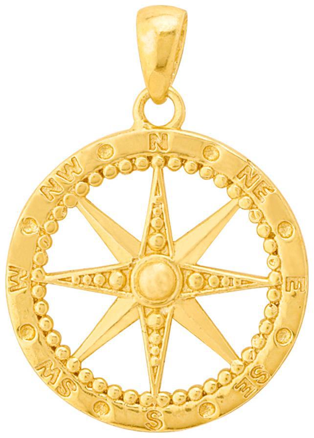 

Voylla Nautical Compass Pendant For Men