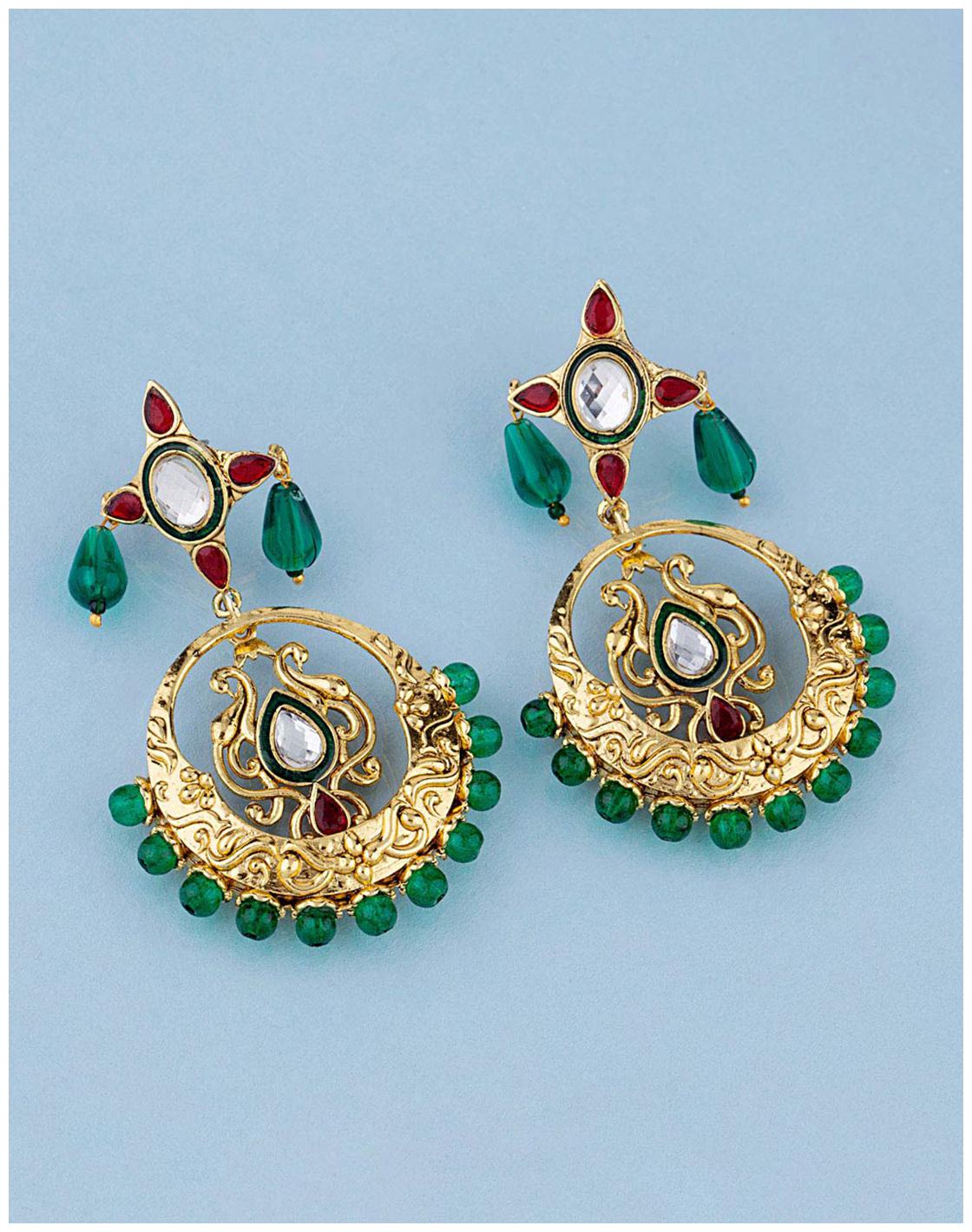 

Voylla Noor-Jahan Kundan Danglers