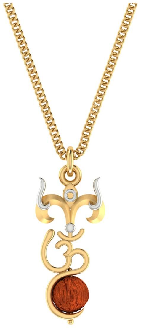

Voylla OM With Rudraksha Bead Pendant With Chain