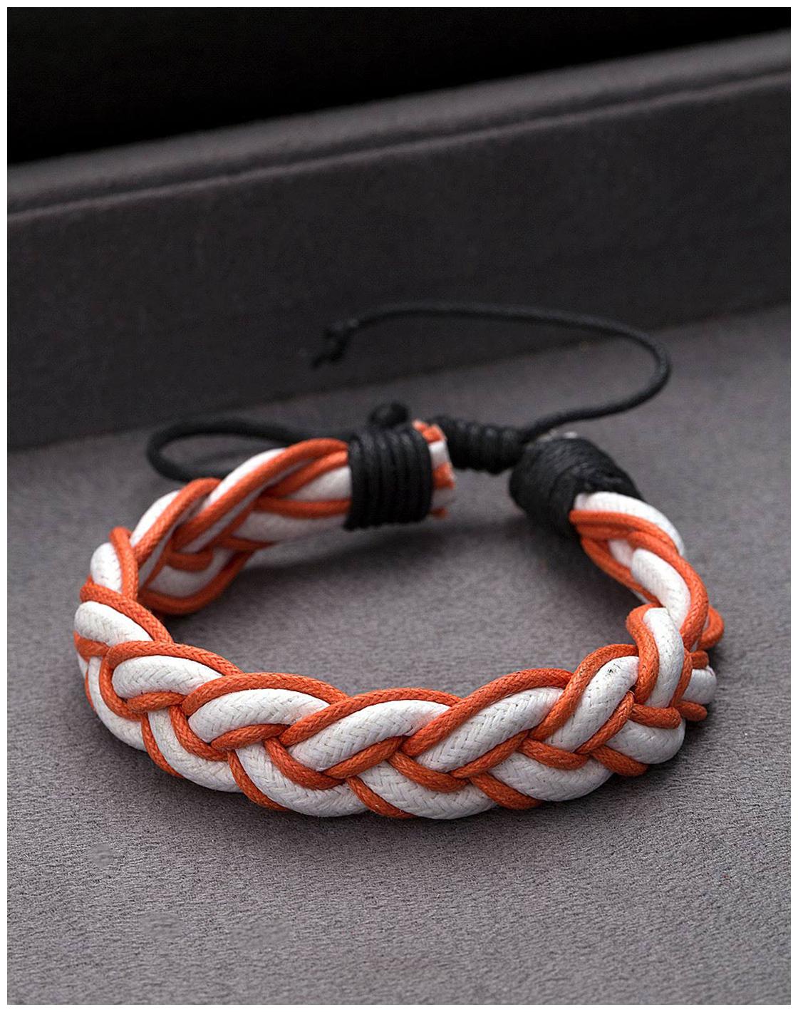 

Voylla Orange and White Thread Woven Bracelet from Cool Stacked