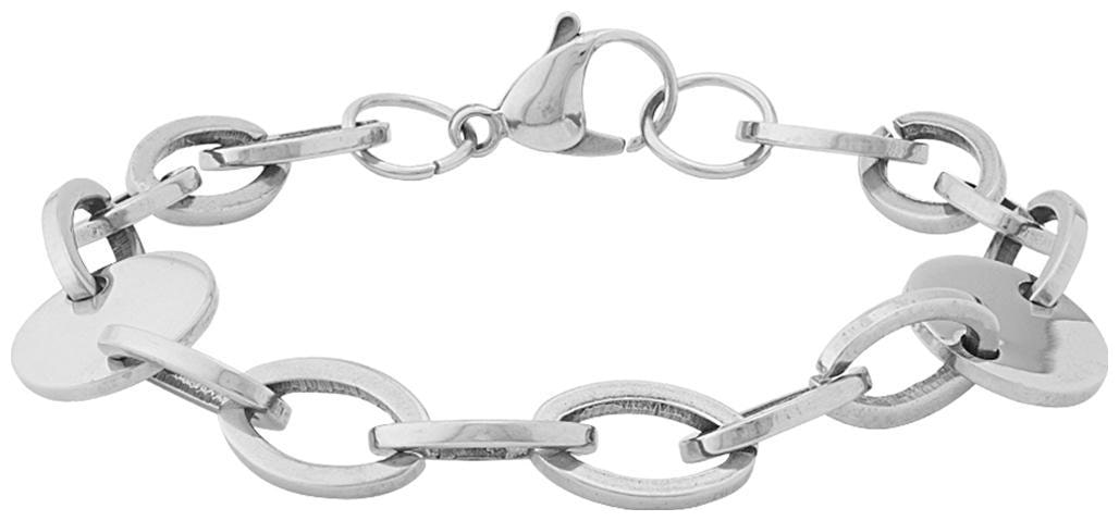 

Voylla Oval Shape Silver Plated Link Bracelet