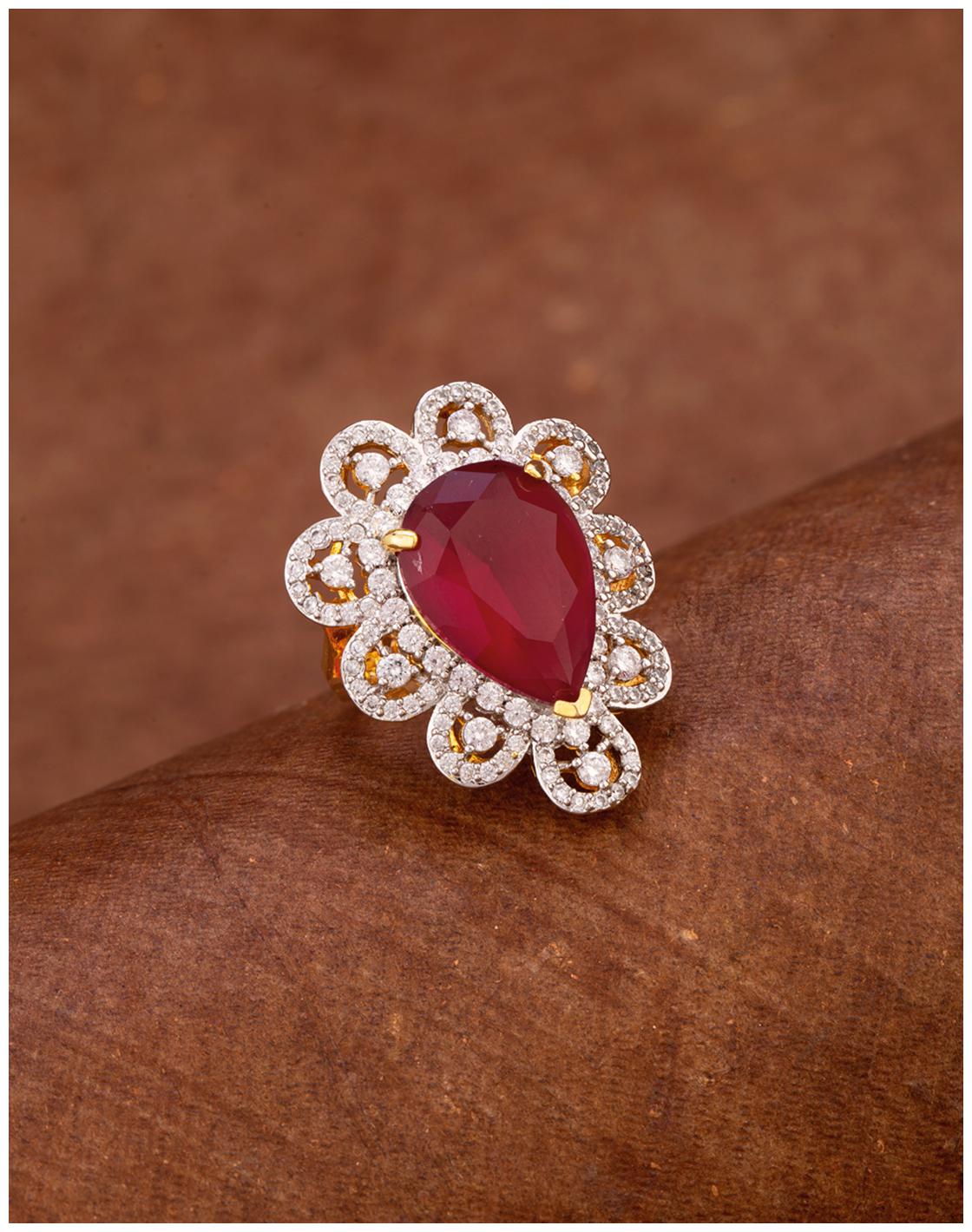 

Voylla Pear Cut CZ Gem Ring