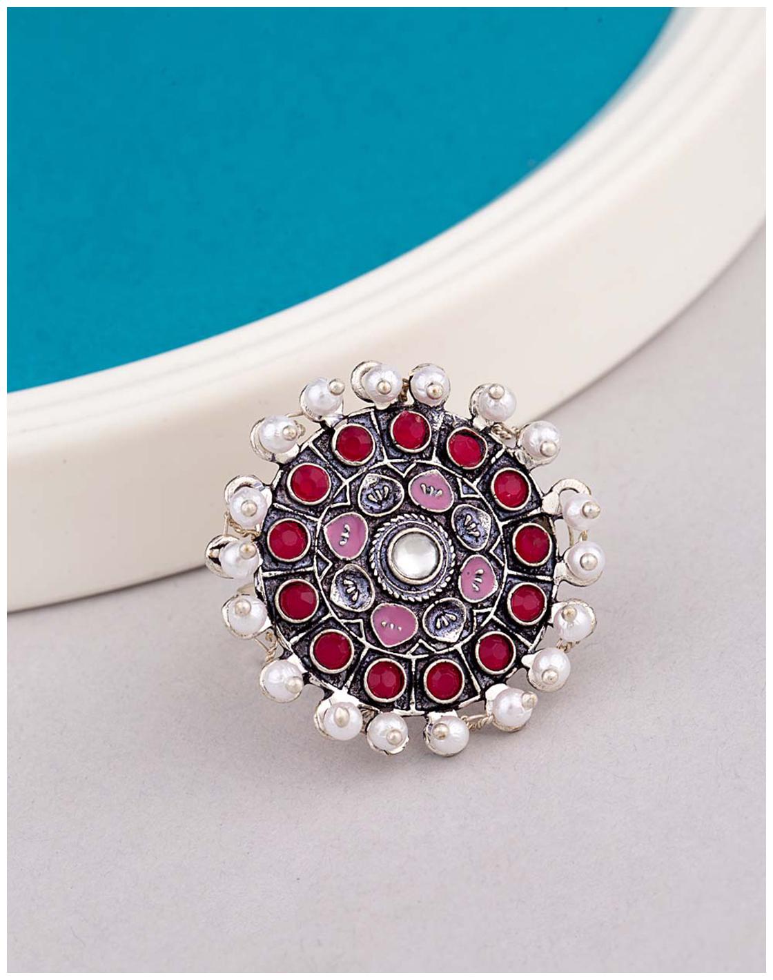 

Voylla Preet Floral Statement Ring