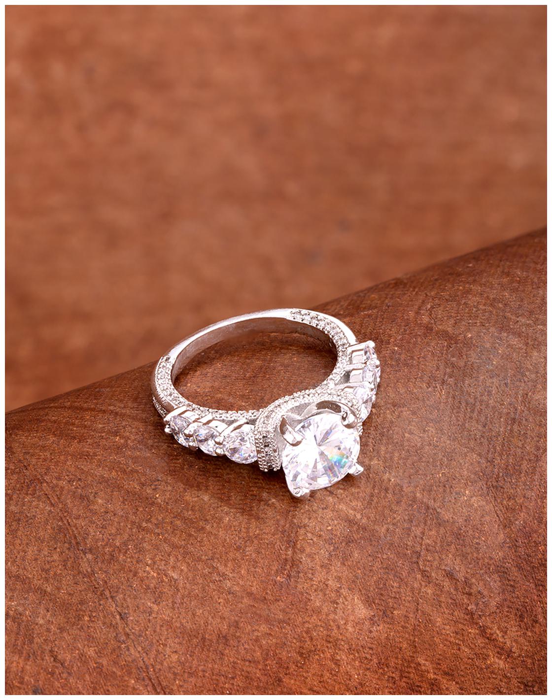 

Voylla Princess Cut CZ Gemstone Ring
