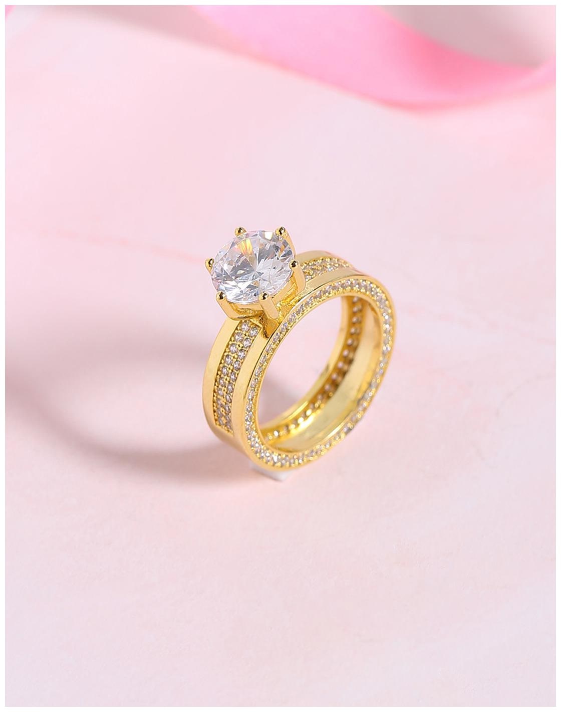 

Voylla Princess Cut CZ Gem Adorned Ring