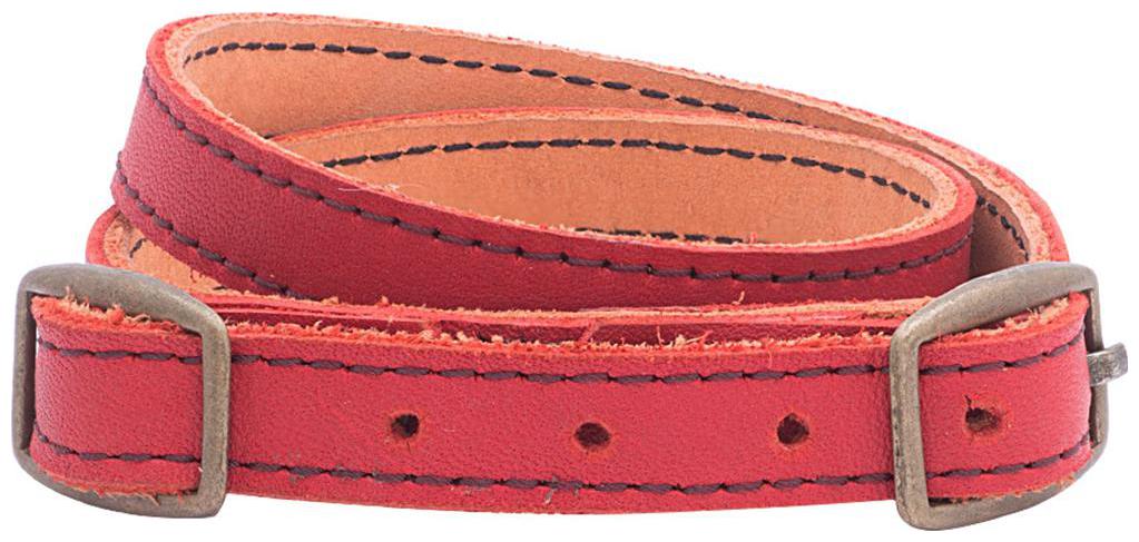 

Voylla Red Leather Trend Bracelet with Buckles