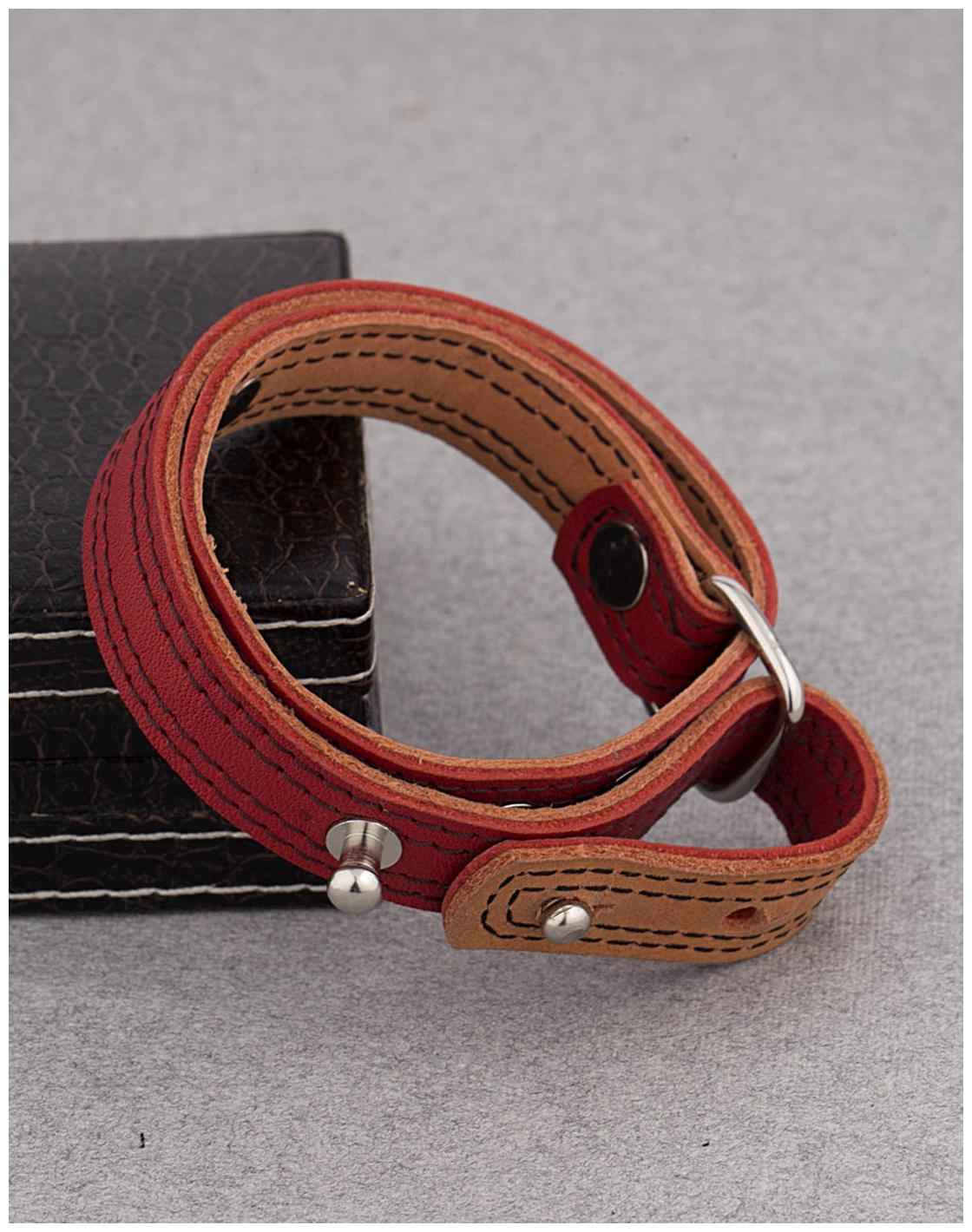 

Voylla Red Wraparound Bracelet from Leather Trend Collection