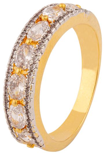 

Voylla Gems Adorned Brass Band Ring
