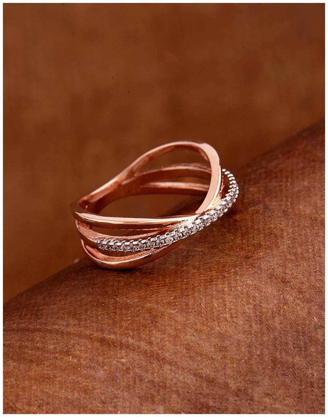 

Voylla Rose Gold Plated Brass Ring