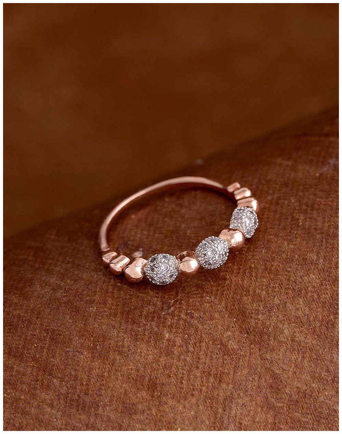 

Voylla Round Cut Zircons Adorned Ring