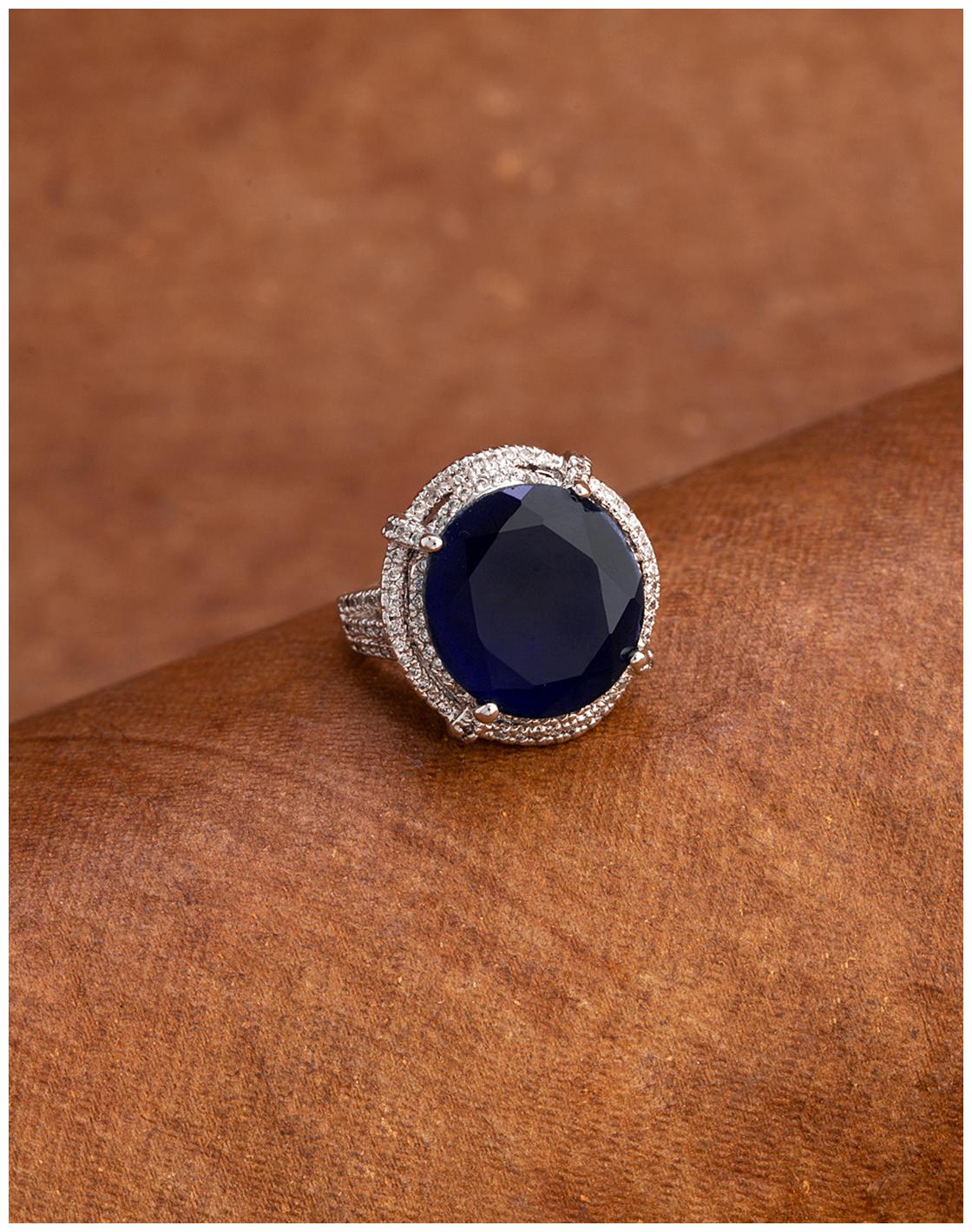

Voylla Round Cut Zircon Gem Ring
