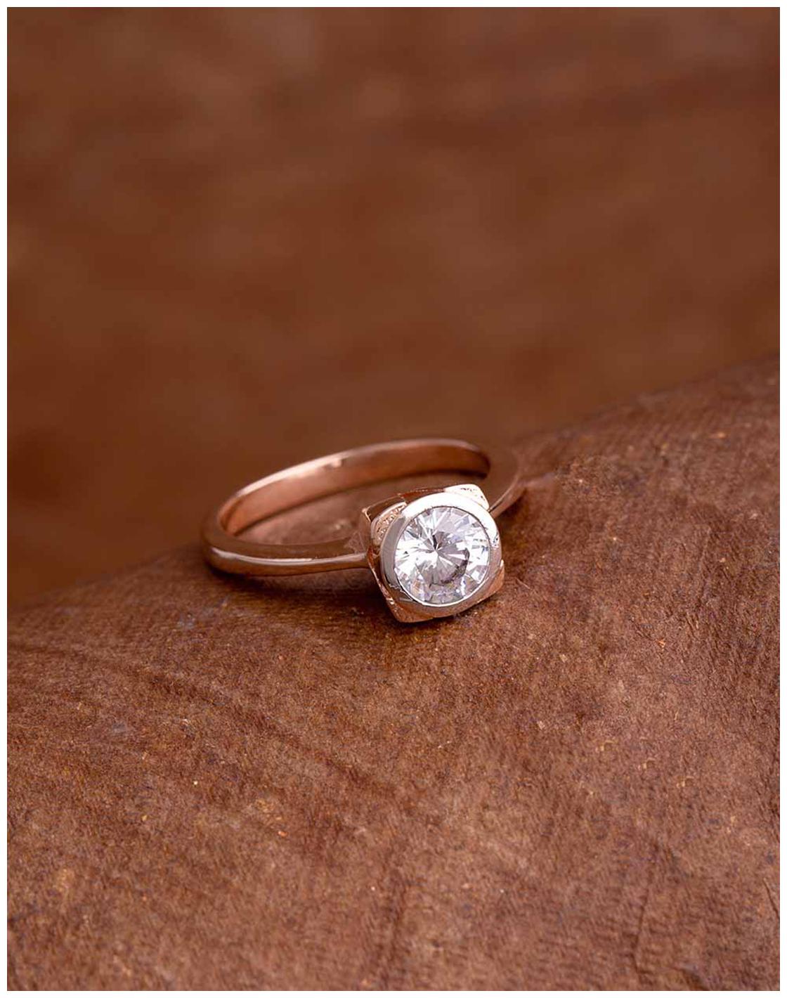 

Voylla Round Cut CZ Gem Adorned Ring