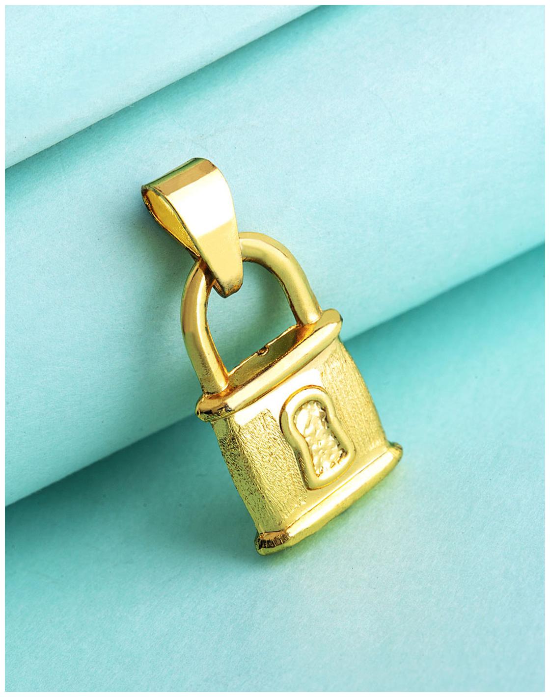 

Voylla Royal Lock Motif Brass Pendant
