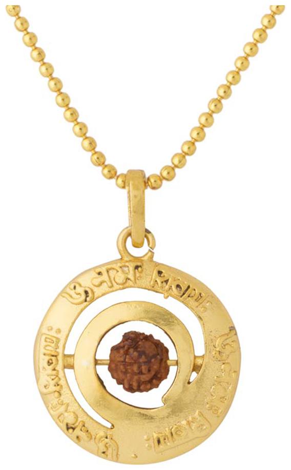 

Voylla Rudraksha Studded Pendant With Chain