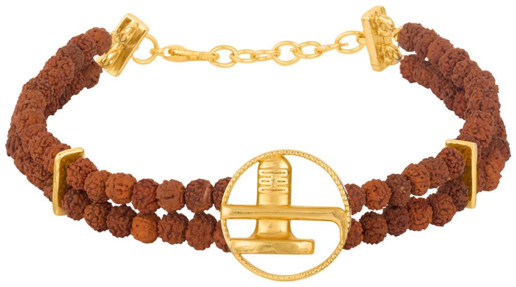 

Voylla Rudraksha Beaded Mahadev Shivling Bracelet