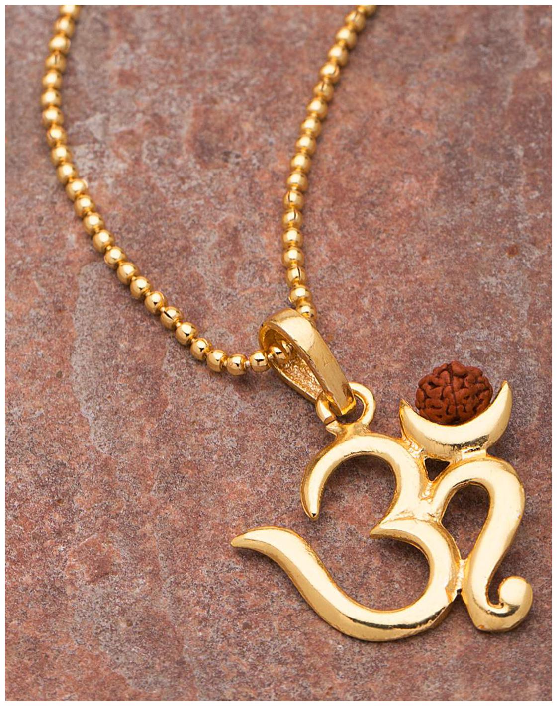 

Voylla Rudraksha Studded Pendant With OM