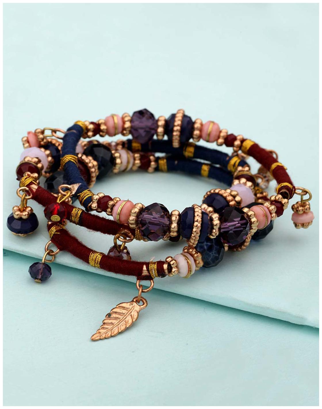 

Voylla Set Of Bracelet Studded With Multicolor Beads