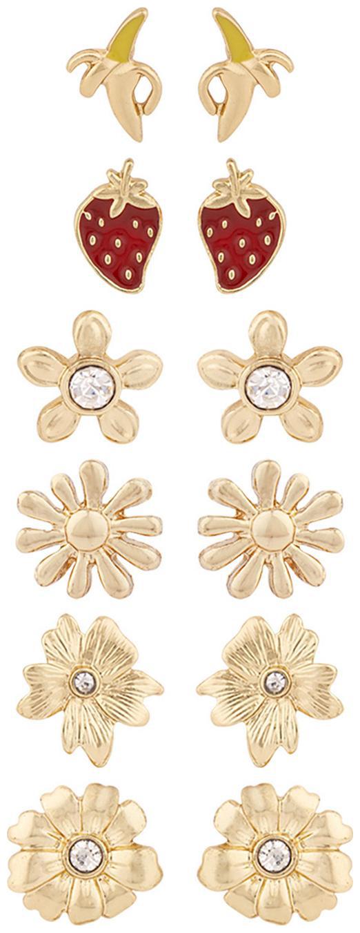 

Voylla Set of Six Fruit and Flower Studs