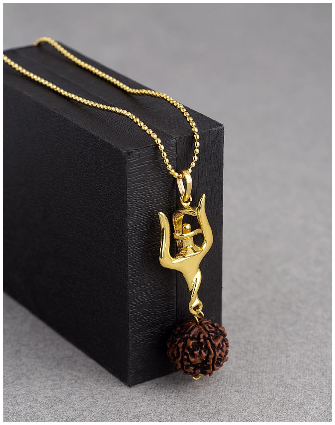 

Voylla Shiv Rudra Trishul Shivlinga Rudraksha Pendant