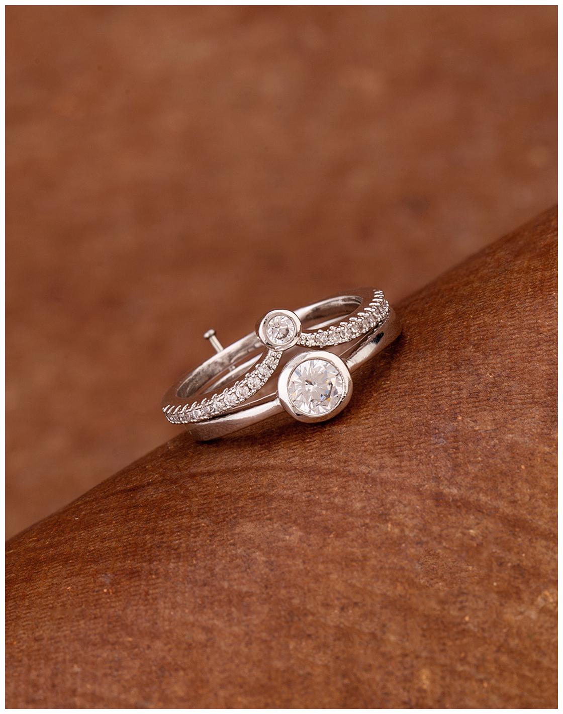 

Voylla Silver Plated Casual Combo Ring
