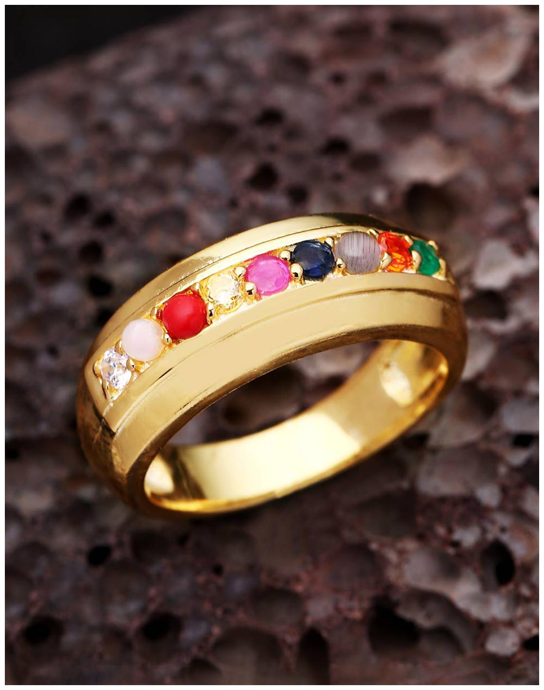 

Voylla Sleek Navratan Ring