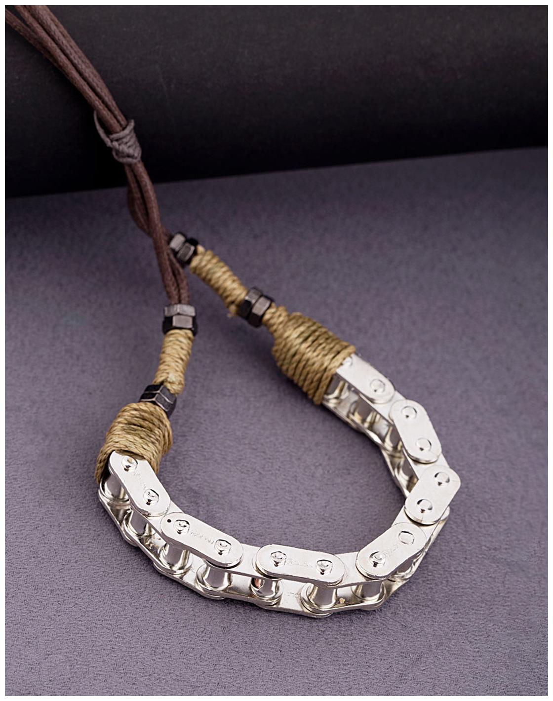 

Voylla Sleek Bike Chain Necklace from Motorcycle Diaries Collection