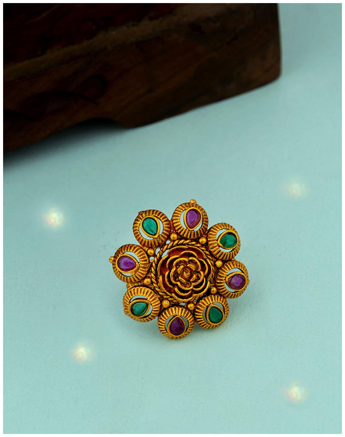 

Voylla Southern Bling Flower Ring