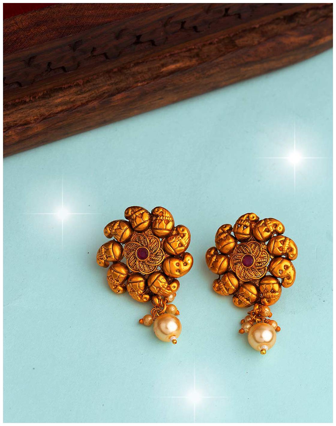 

Voylla Southern Bling Paisley Motifs Earrings