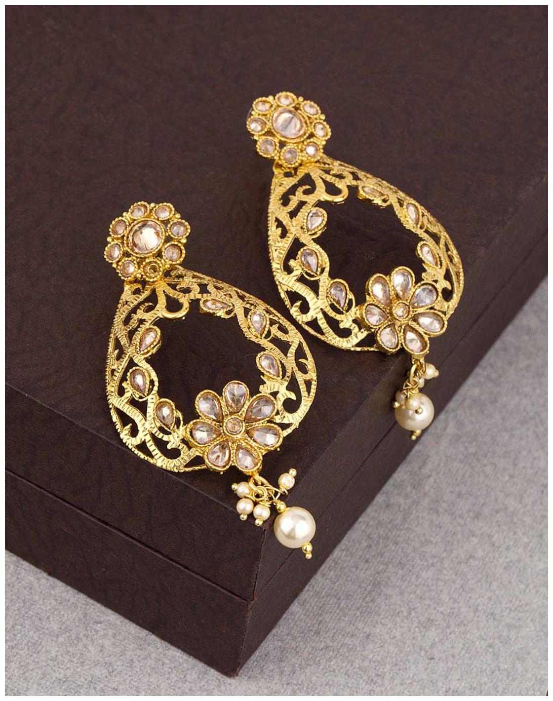 

Voylla Spark Route Gold-Plated Filigree Danglers