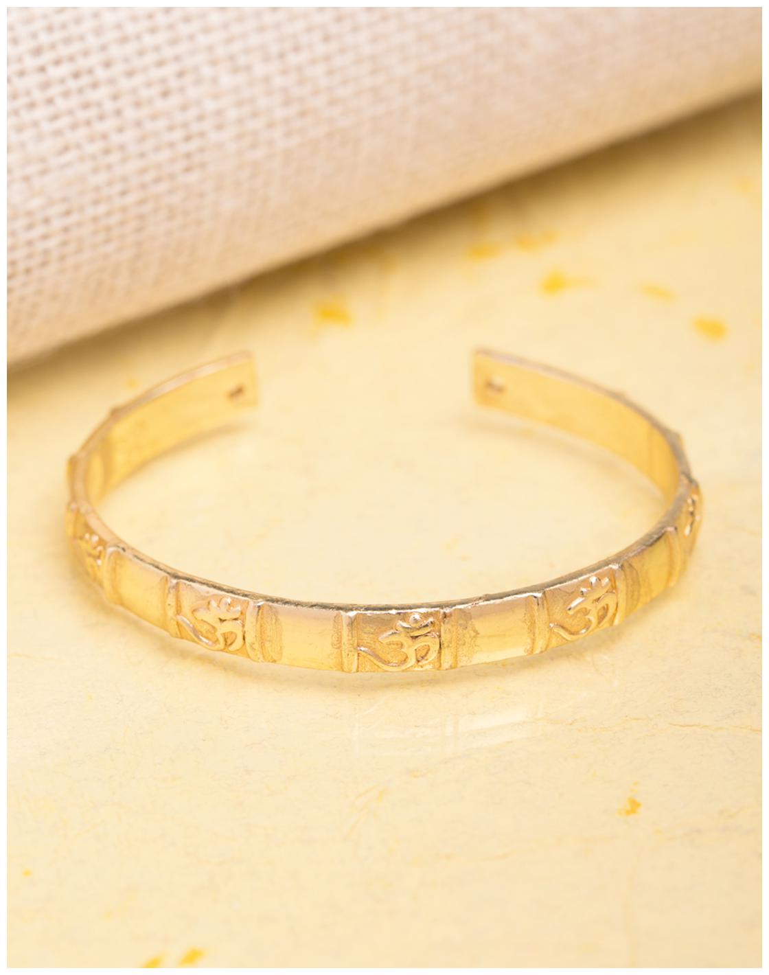 

Voylla Spiritual Saga OM Engraved Cuff Bracelet