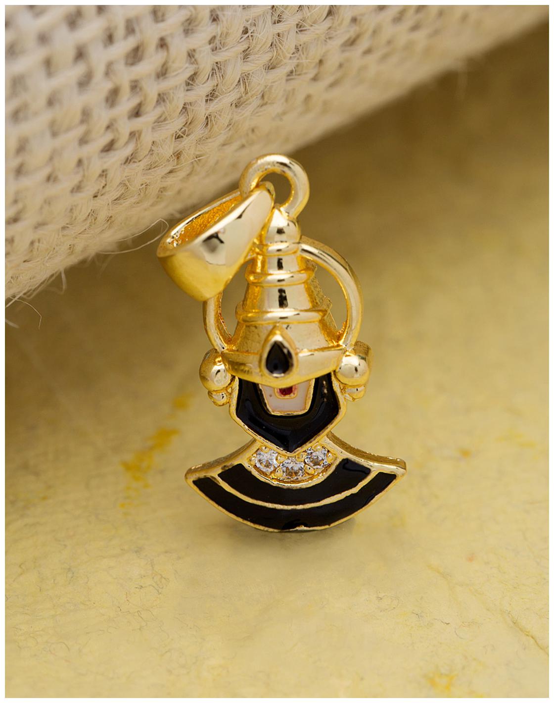 

Voylla Spiritual Saga Black Enamel Tirupati Pendant