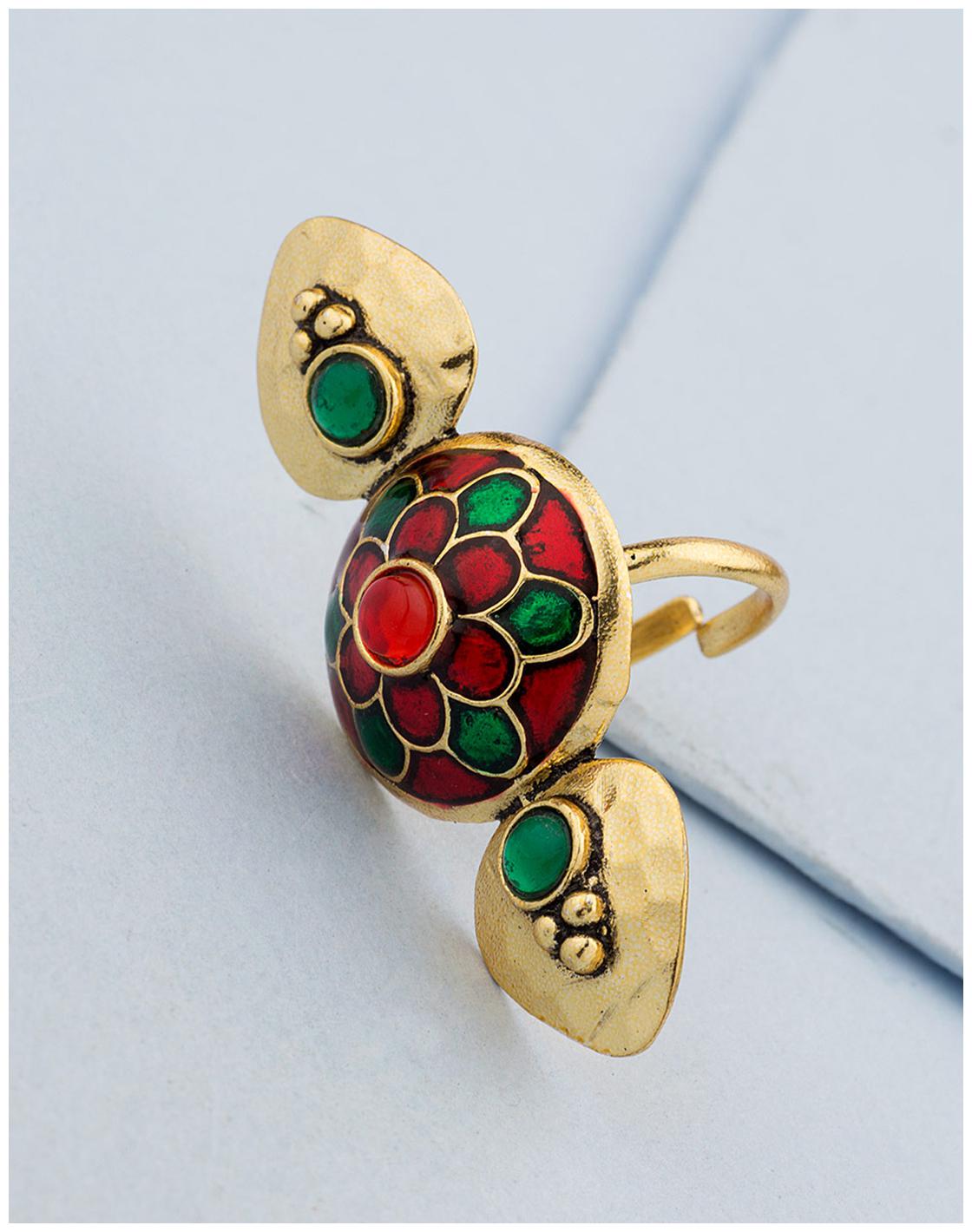 

Voylla Statement Ring For Women Inspired By Temple Collection