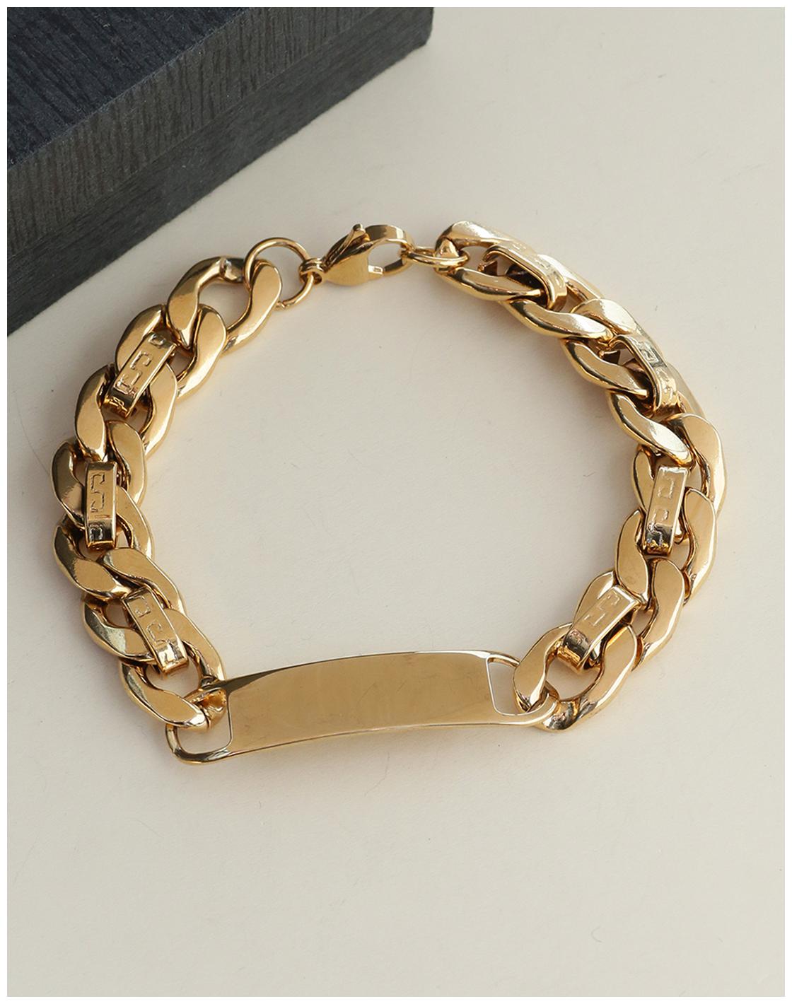 

Voylla Steel Links Men s Steel Bracelet