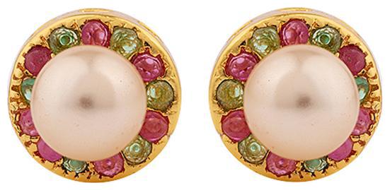 

Voylla Stud Style Earrings with Peal For Women