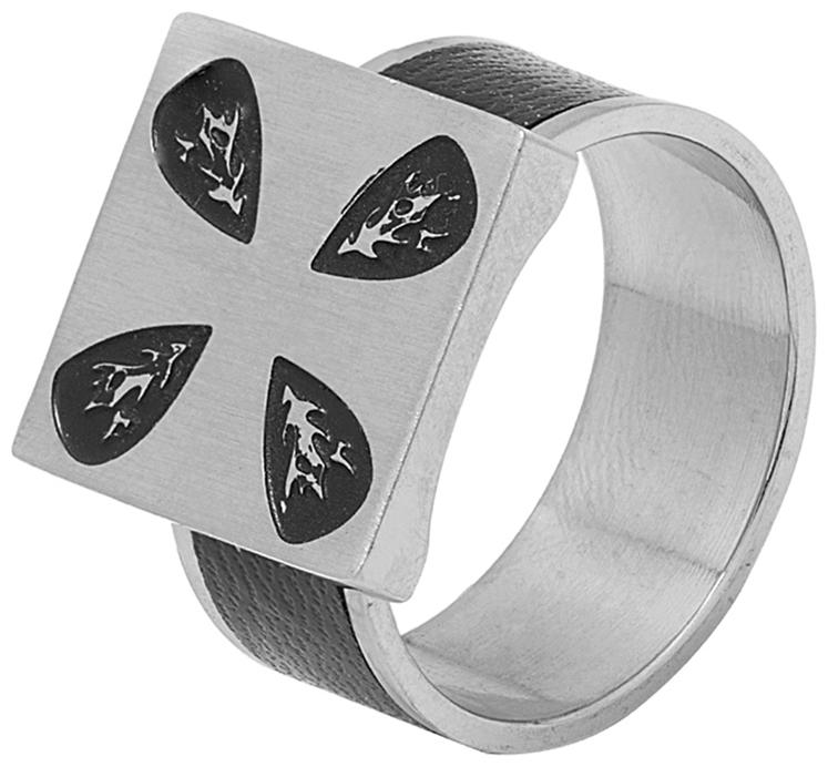 

Voylla Stylish Men s Ring With Leather Exterior